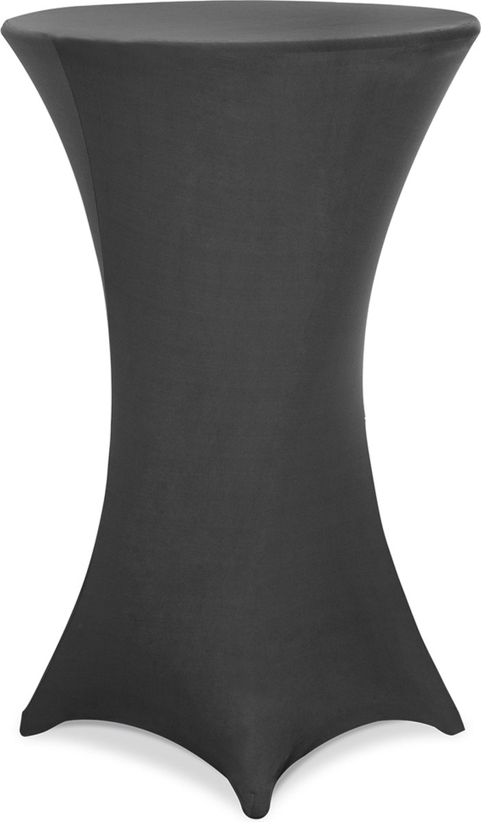 Statafelrok – 5 Stuks Ø 80-85cm Stretch - Antraciet