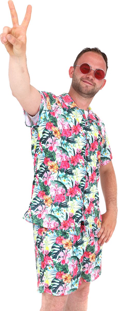 Di Bartelomeo Flamingo Festival Outfit - Summer Outfit - Man - Carnavalskleding - Verkleedkleding - Maat XXL