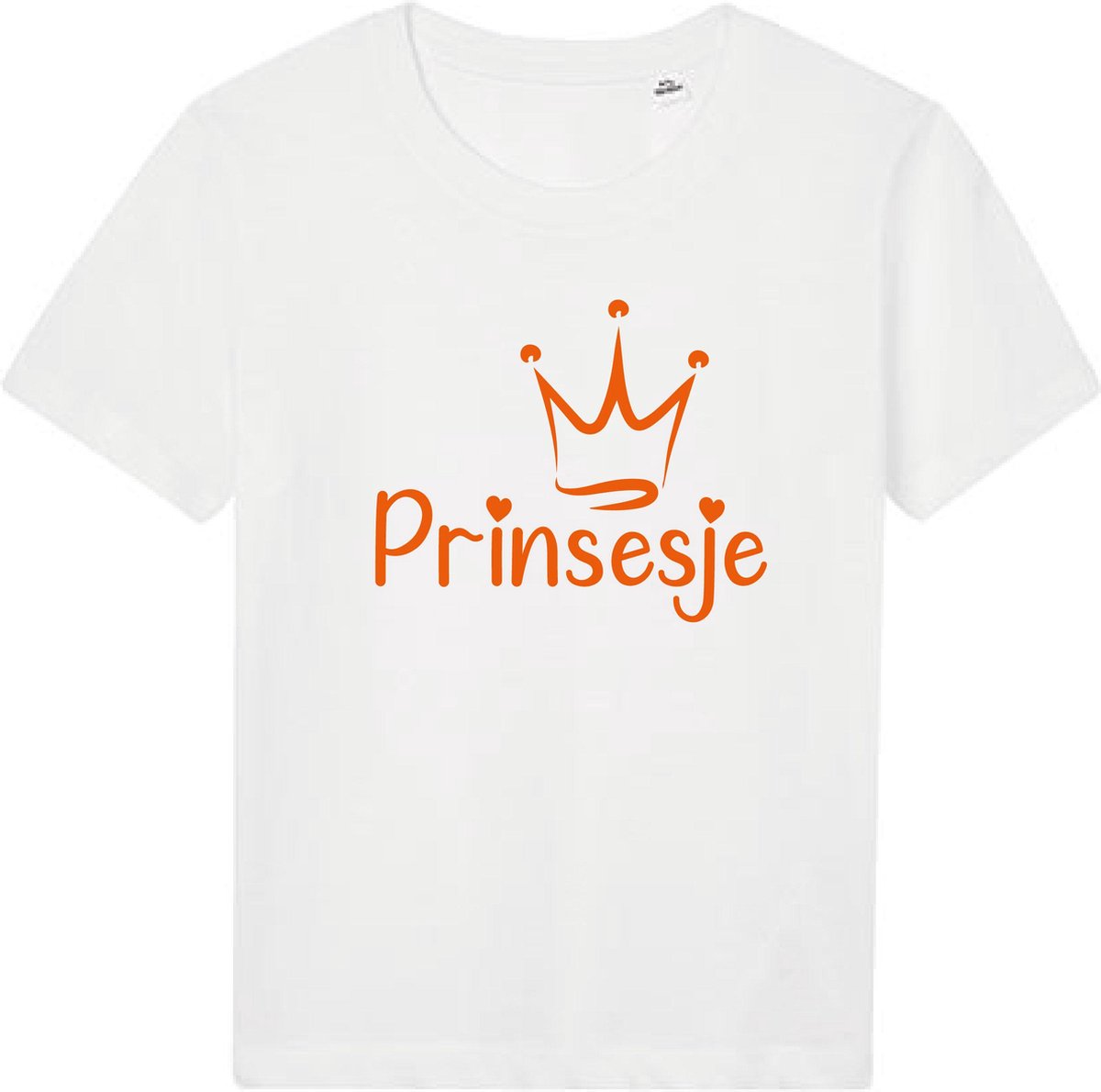 Kindershirt Prinsesje-Wit-140