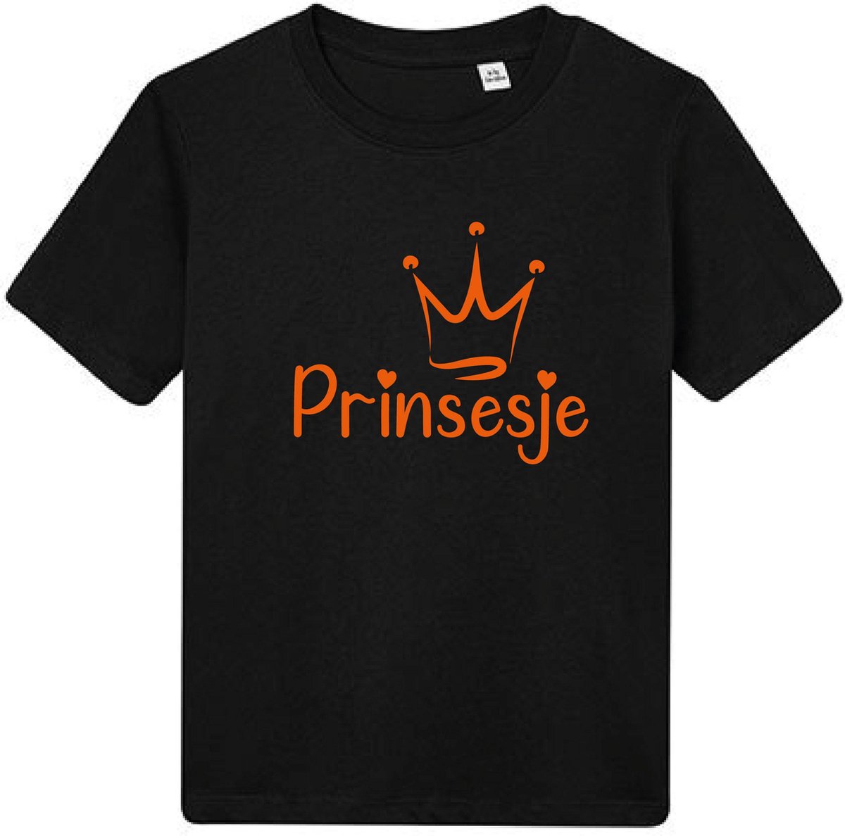 Kindershirt Prinsesje-Zwart-86