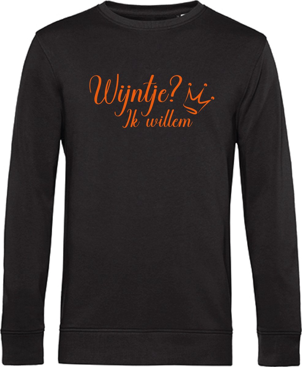 Sweater Wijntje-Zwart - Oranje-XS