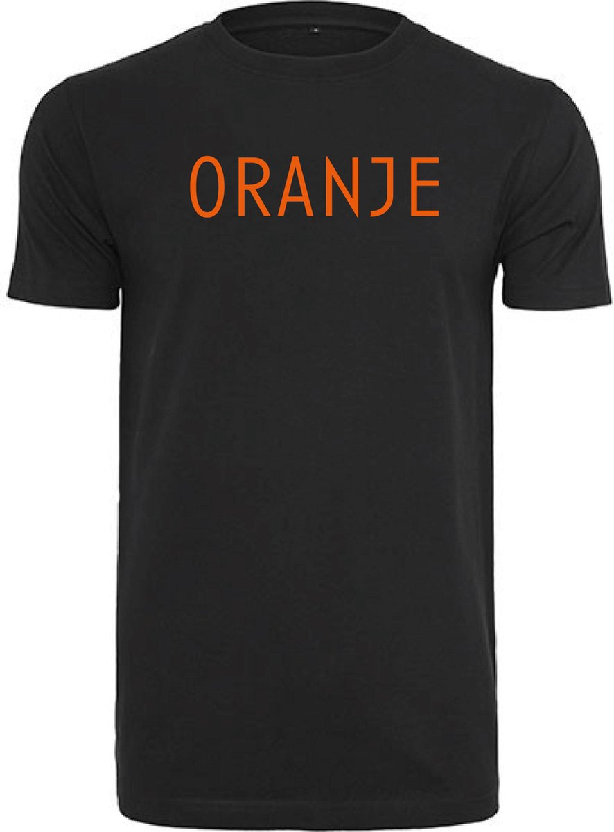 T-Shirts Heren Oranje-Zwart - Oranje-XS