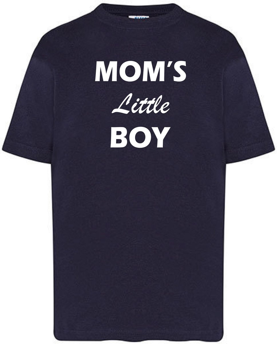 T-Shirts Moms Little Boy-Blauw-86