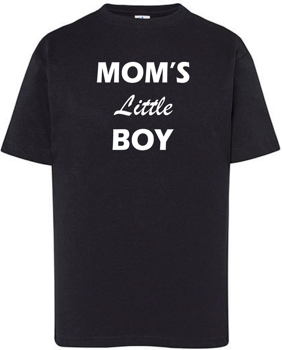 T-Shirts Moms Little Boy-Zwart-74