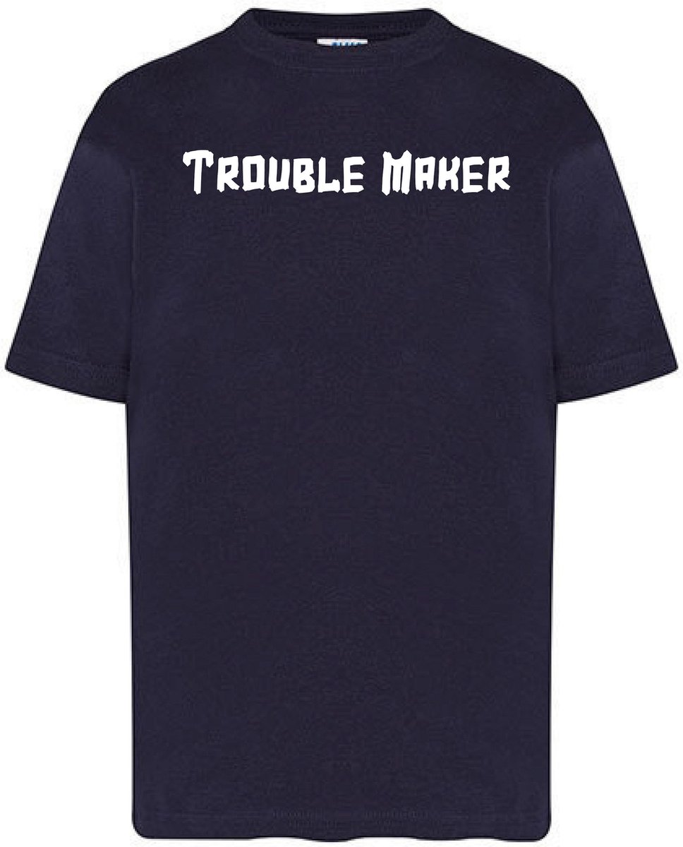 T-Shirts Trouble Maker-Blauw-86