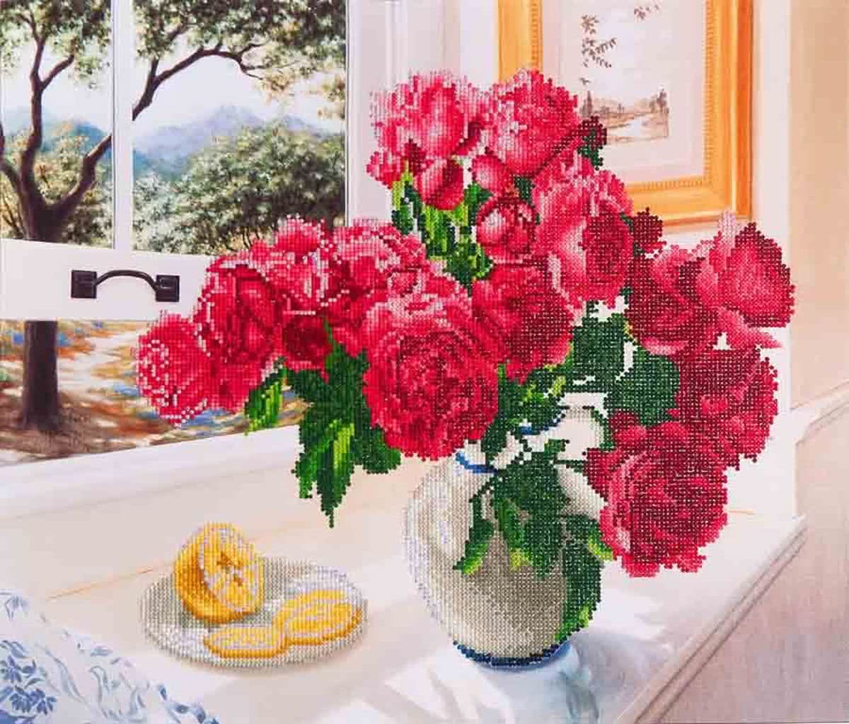 Diamond Dotz    painting Roses by the Window (57x49 cm)