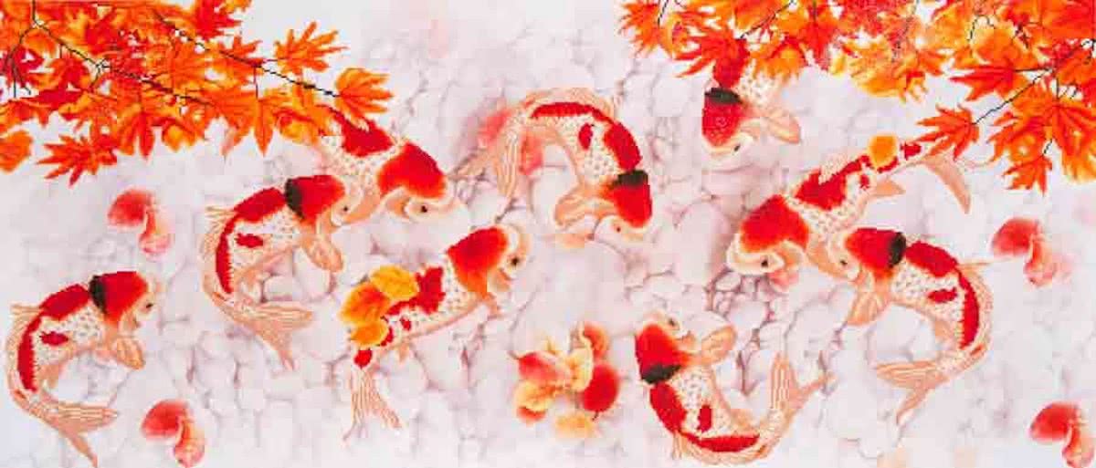 Diamond dotz   painting Koi Karper (150 x 65 cm)