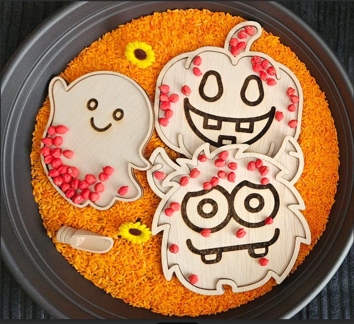 Vulvorm, vulvormen monsters - halloween voor speelrijst - sensorische speelgoed set - Sensory, sensorisch motorische ontwikkeling