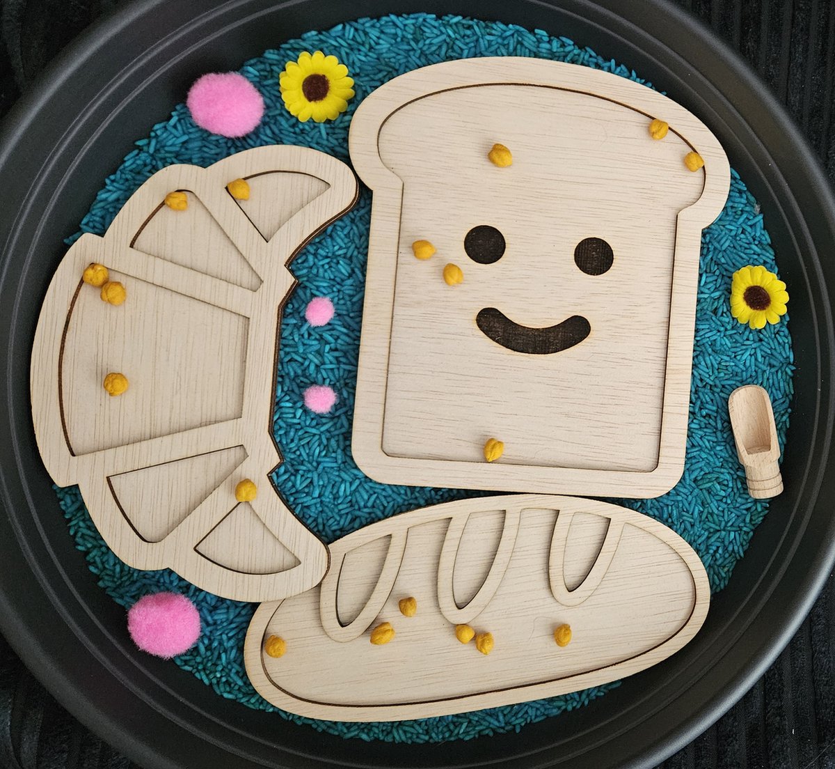 Vulvormen set broodjes thema - sensorische speelgoed set - Sensory, sensorisch motorische ontwikkeling