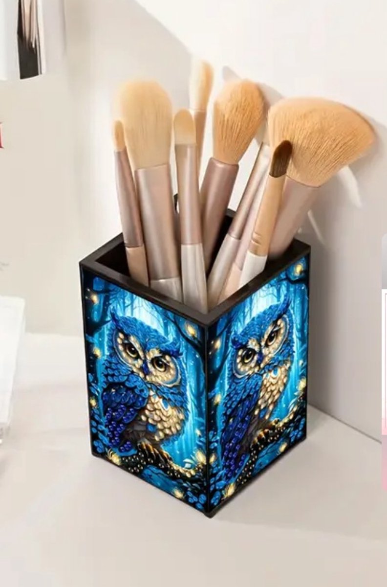 Diamond painting- Pennenbakje Make-up bakje- uilen