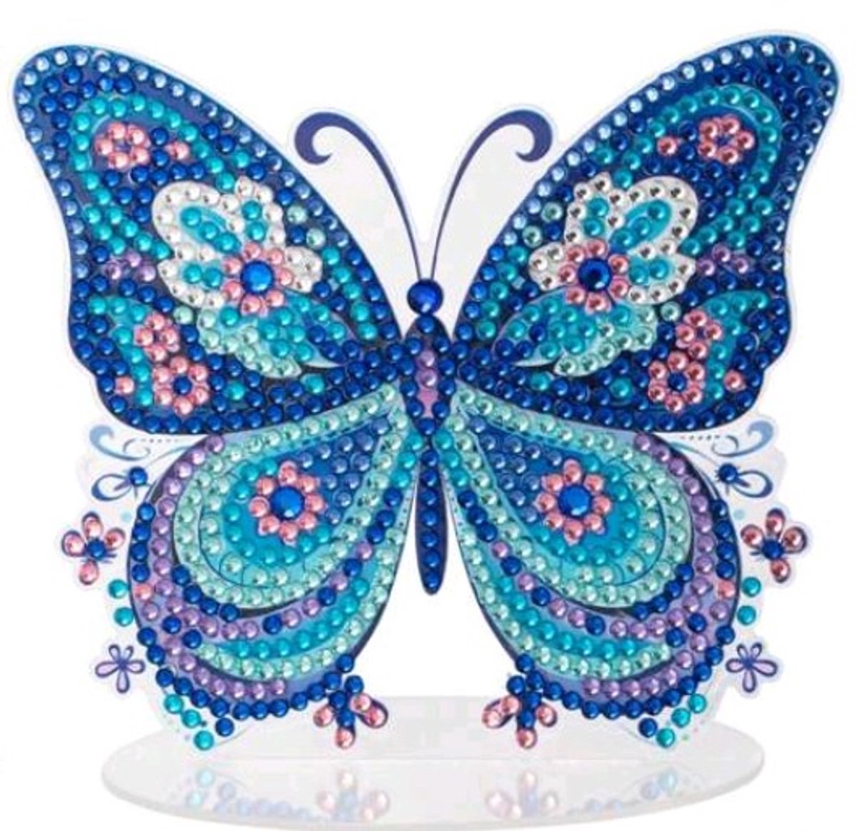 Kast versiering - Vlinder blauw - diamond painting