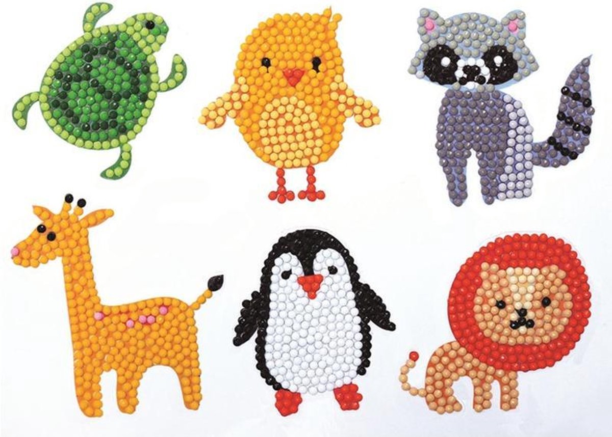 Diamond Painting Stickers 6 stuks - Hobbypakket