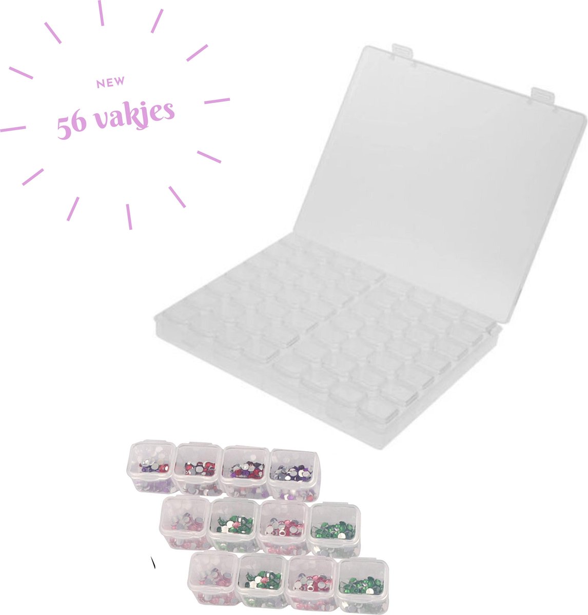 56 vakjes Diamond Painting Opbergdoos voor Volwassenen en Kinderen – Diamond Painting Accessoires