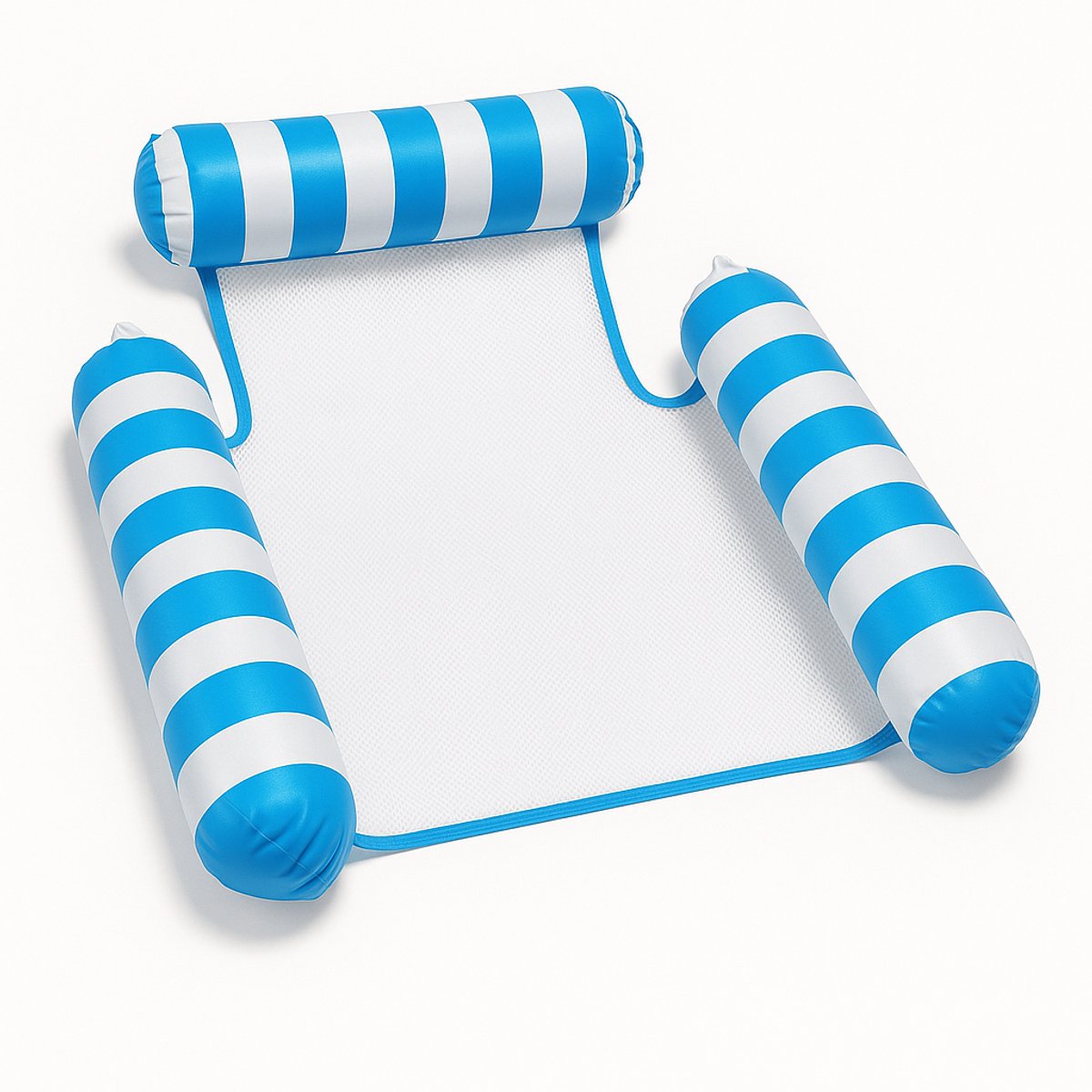 Dicadore - Waterhangmat - Luchtbed Zwembad - Luchtmatras opblaasbaar - Licht Blauw/wit - Zwembad/Strand - Waterspeelgoed - Vakantie