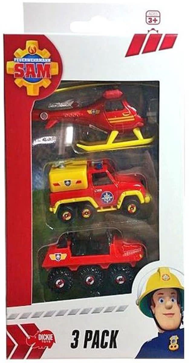 Brandweerman Sam Voertuig 3-pack - Brandweerman Sam Auto