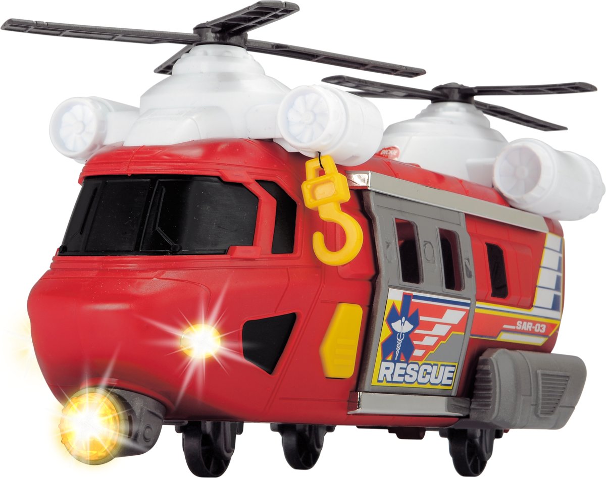 SOS Helicopter met licht en geluid 30cm