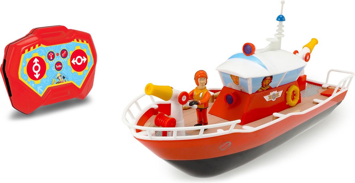 dickie - brandweerman sam rc titan bestuurbare boot