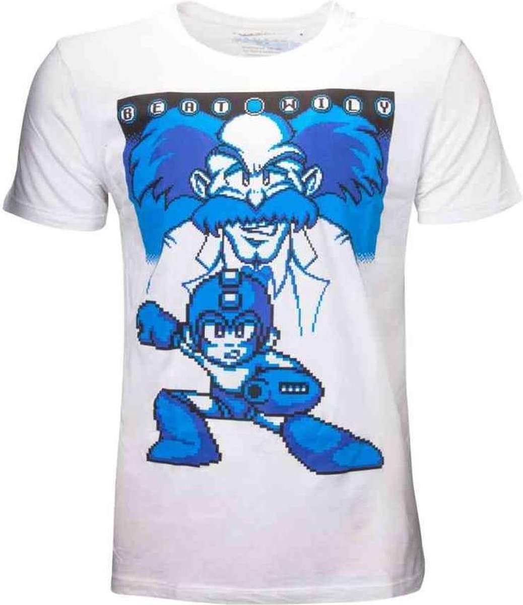 Mega Man Heren Tshirt -XL- Beat Wily Wit