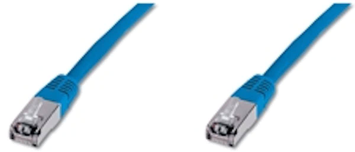 Digitus Patch Cable, FTP, CAT5E 10.0m 10m Blauw netwerkkabel