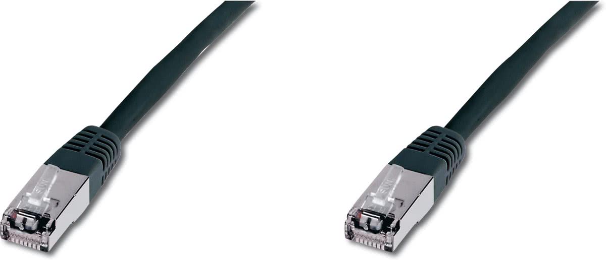 Digitus Premium CAT 5e SF-UTP 10m Cat5e SF/UTP (S-FTP) Zwart netwerkkabel