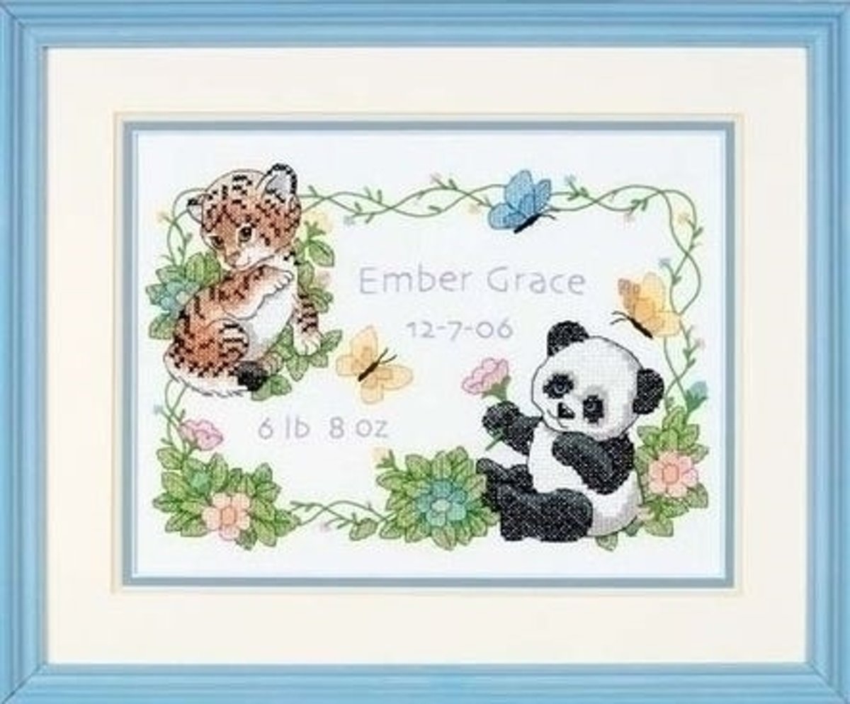 Dimensions Borduurpakket Baby Animals Birth Record 73065