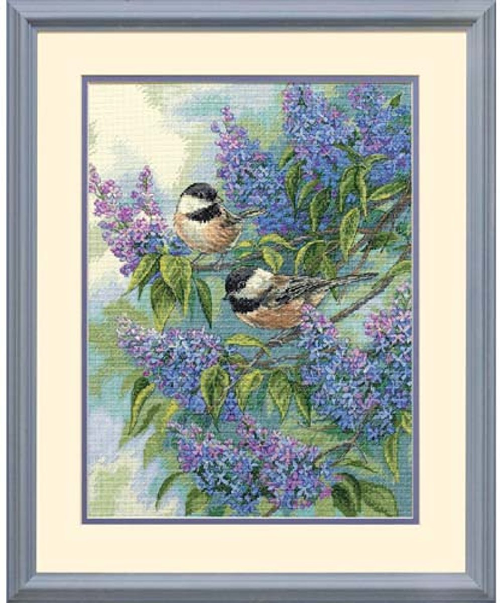 borduurpakket 35258 mezen tussen seringen