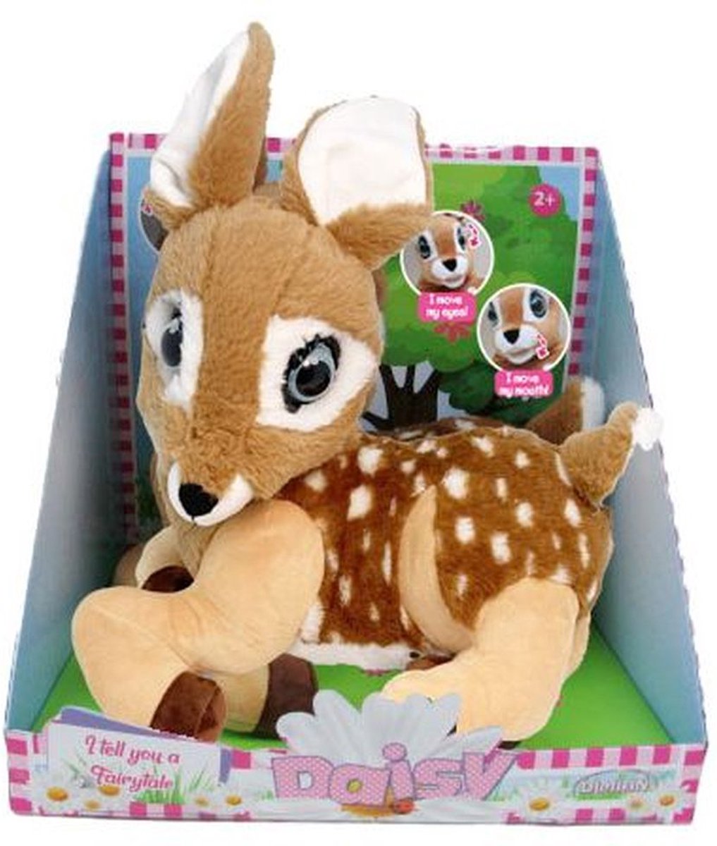 Pluche Daisy met glitterogen, vertelt verhaaltjes - NL.