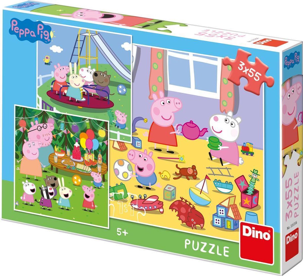 Peppa Pig op vakantie - 3 Puzzels van 55 stuks