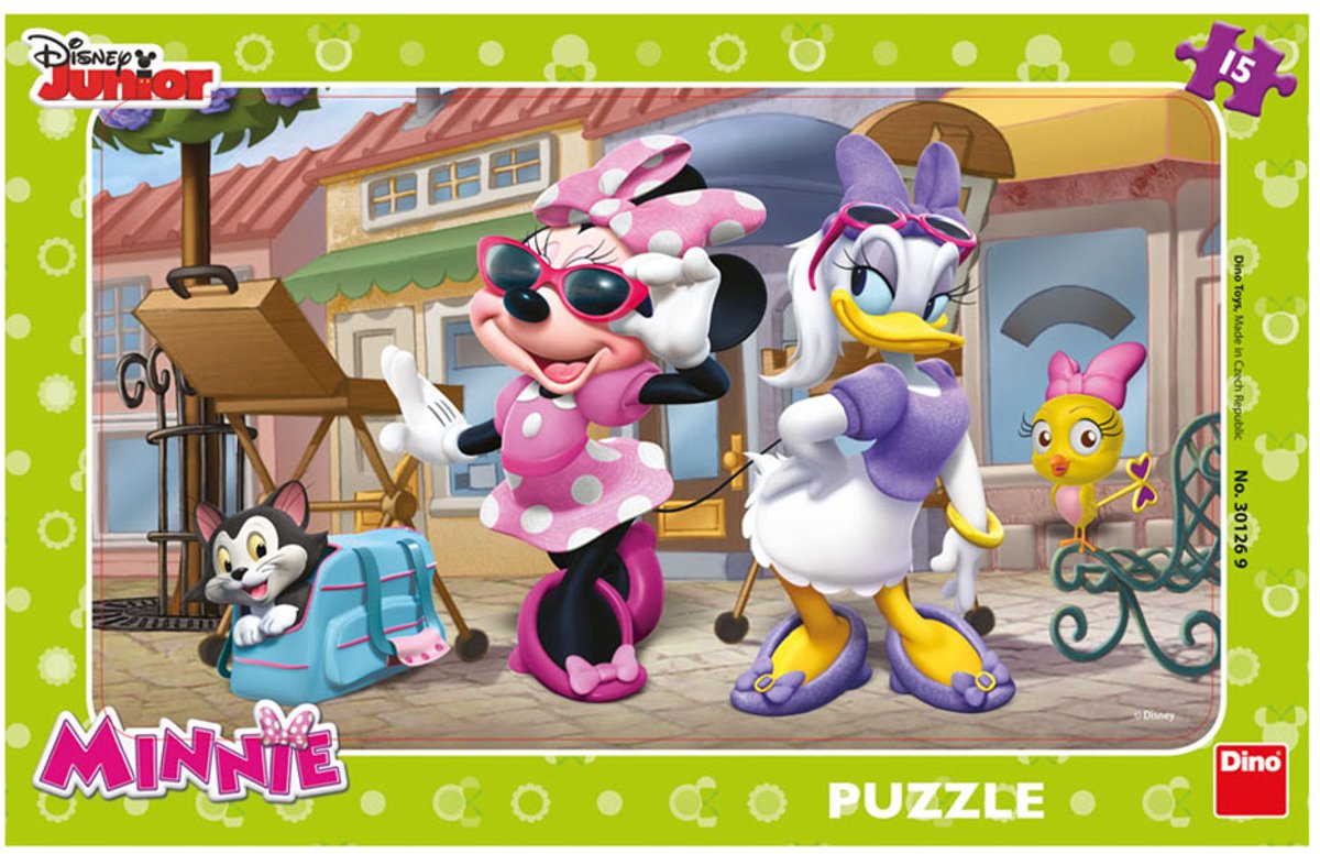 Dino legpuzzel Minnie 15 stukjes - kinderpuzzel educatief speelgoed.