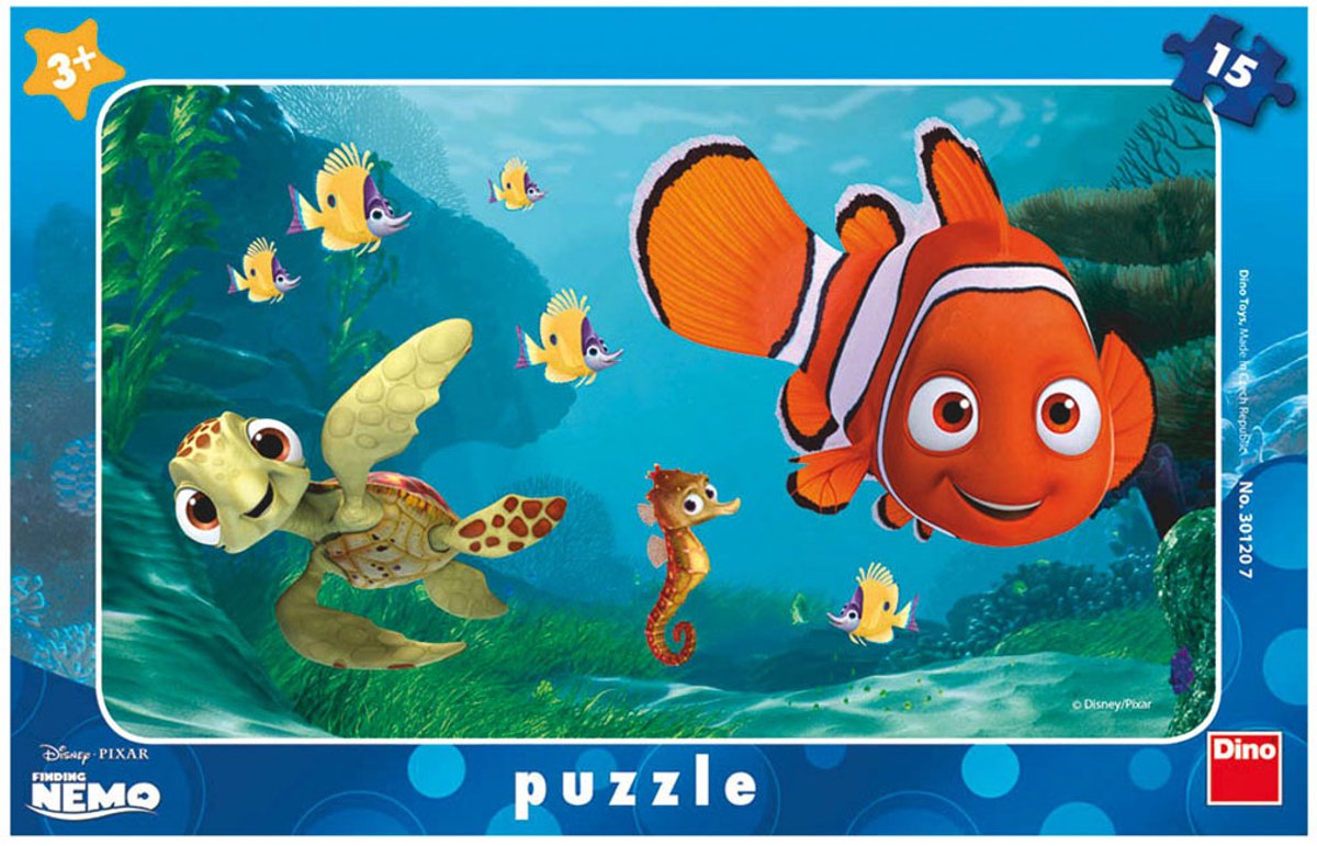 Dino puzzel Nemo - kinderpuzzel 15 stukjes karton.