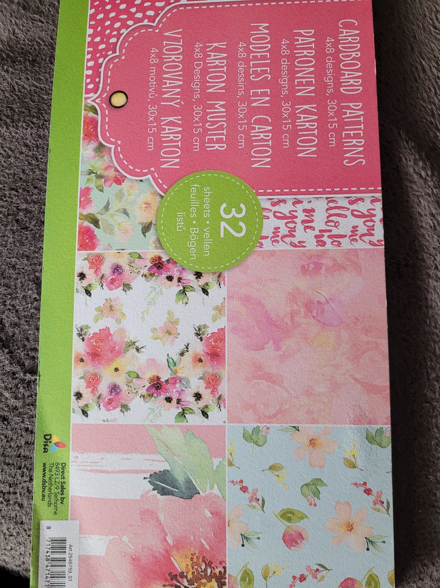 Patronen karton blok - kaarten maken - 32 vel - 30× 15 cm