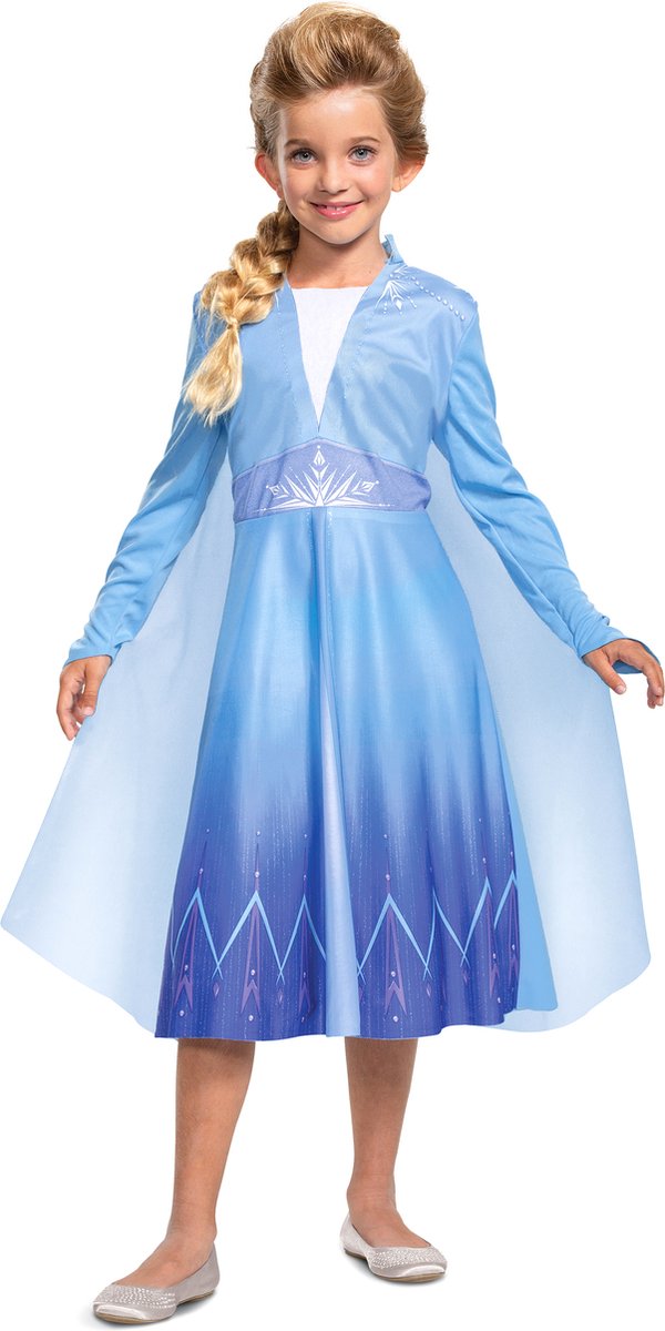 DISGUISE - Elsa Frozen 2 Basis Meisjes kostuum - 122/134 (7-8 jaar)