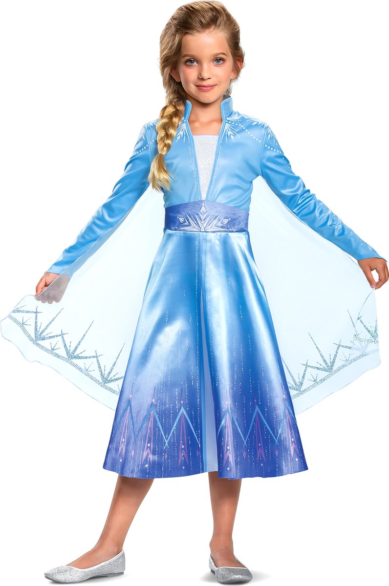 DISGUISE - Elsa Frozen 2 deluxe meisjeskostuum - 122/134 (7-8 jaar)