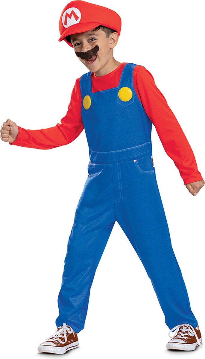 Disguise Super Mario Stijlvol Verkleedkostuum Blauw 4-6 Years