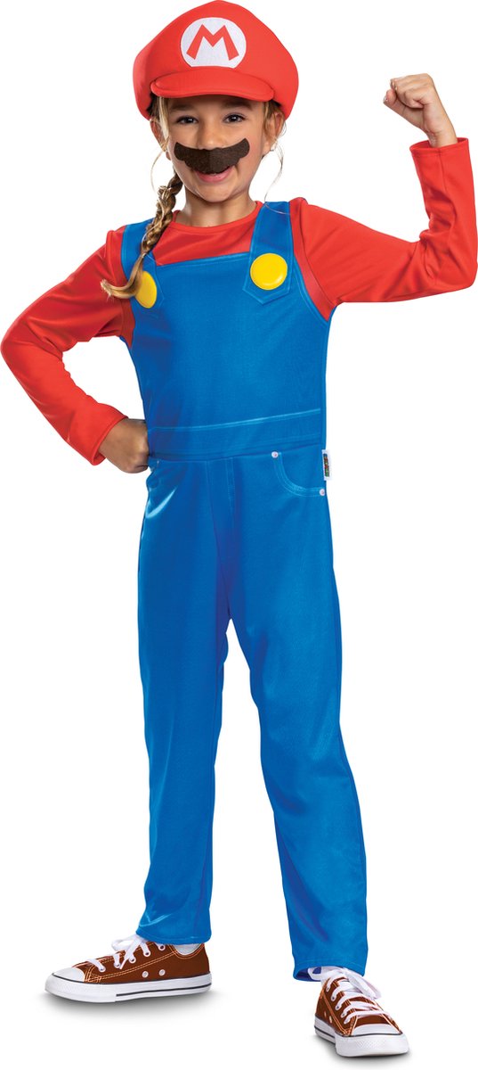 Disguise Super Mario Stijlvol Verkleedkostuum Blauw 7-8 Years