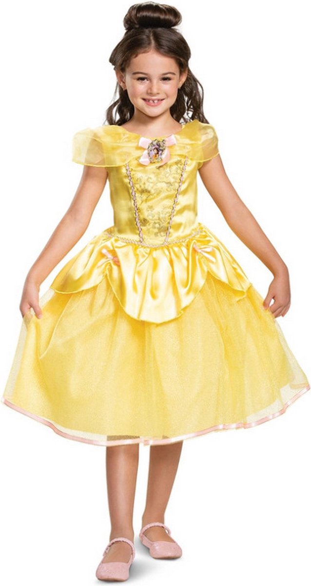 Disney Jurk Belle Geel Kind Deluxe - Maat S