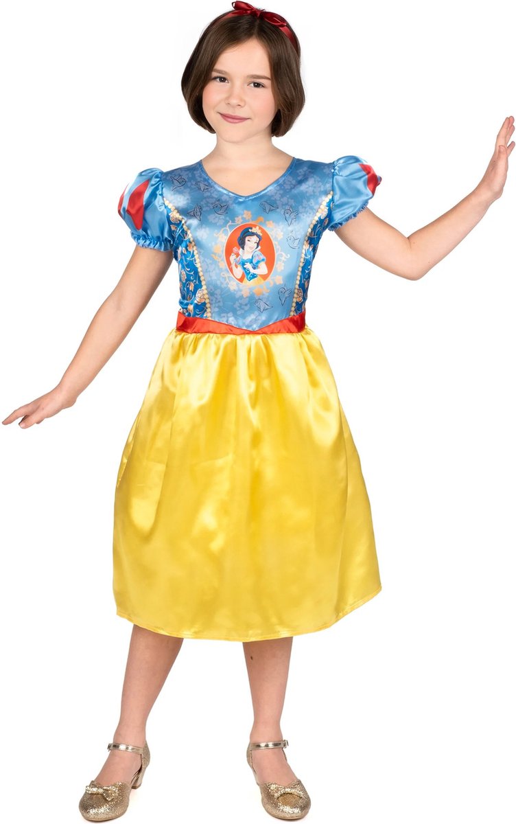 Smiffys - Disney Snow White Basic Plus Kostuum Jurk Kinderen - Kids tm 4 jaar - Multicolours