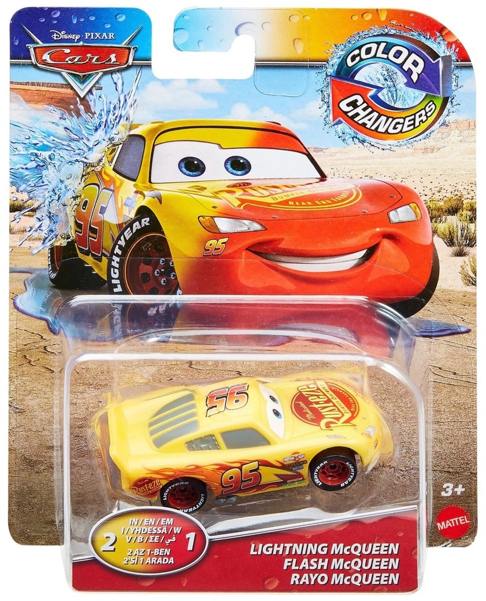 Disney Cars auto Bliksem voertuig Lightning McQueen Color Changers - afmeting 8 cm schaal 1:55