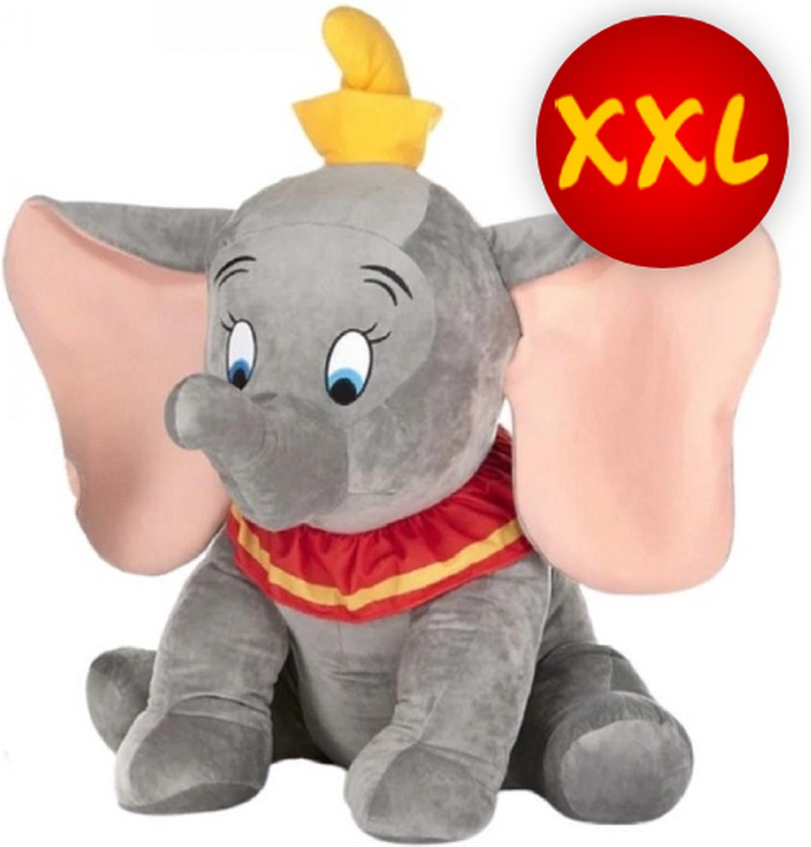 Dumbo Olifiant Disney Pluche Knuffel XXL 130 cm - Dombo Plush Toy XL - Extra Groot Speelgoed Knuffeldier voor Kinderen Jongens Meisjes - Disney Grote Knuffels