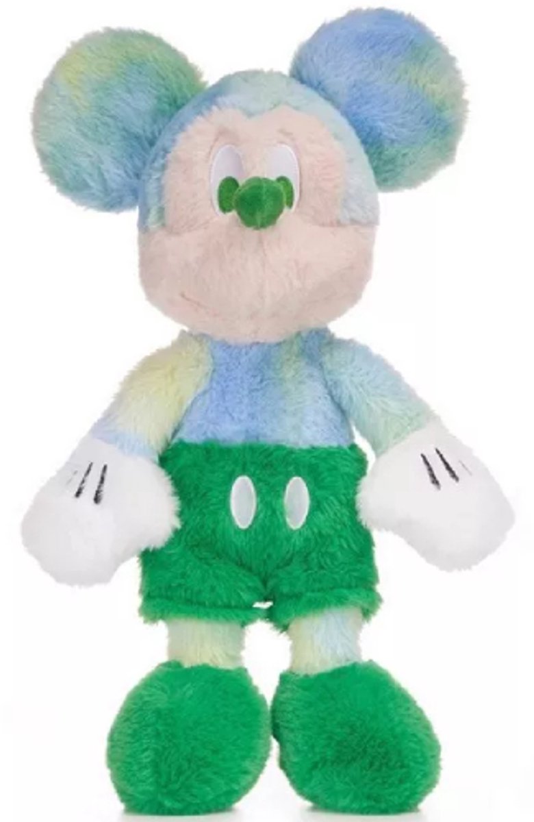 Mickey Mouse (Groen) Disney Fluffy Pluche Knuffel 36 cm - Speelgoed Knuffels voor Kinderen Jongens Meisjes - Pluizige Disney Knuffelpop - Mickey en Minnie Mouse