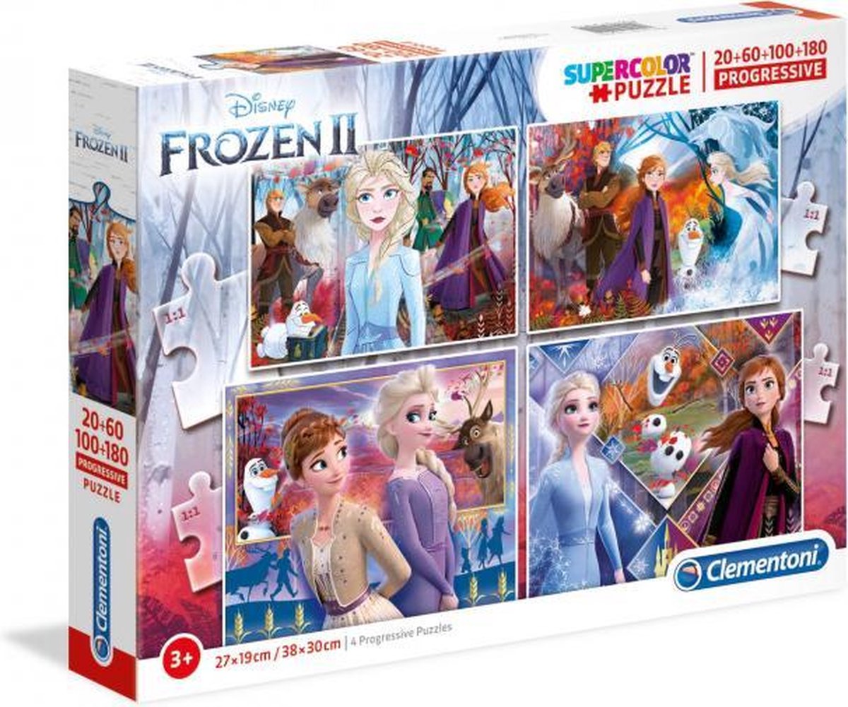 legpuzzel Supercolor Disney Frozen 2 20+60+100+180 stukjes