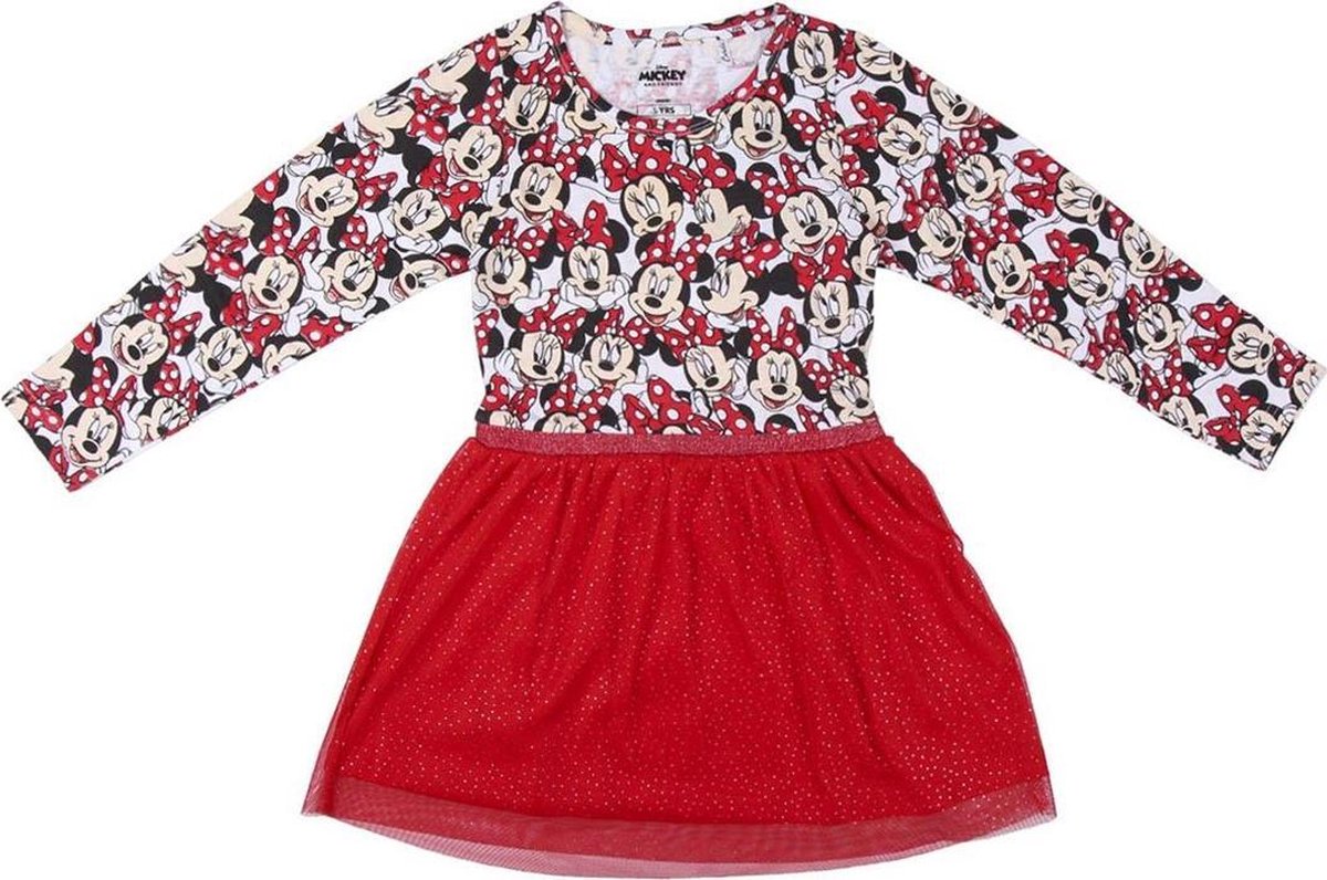 Disney - Minnie Mouse - verkleed jurkje - 5 jaar - met gratis haarband