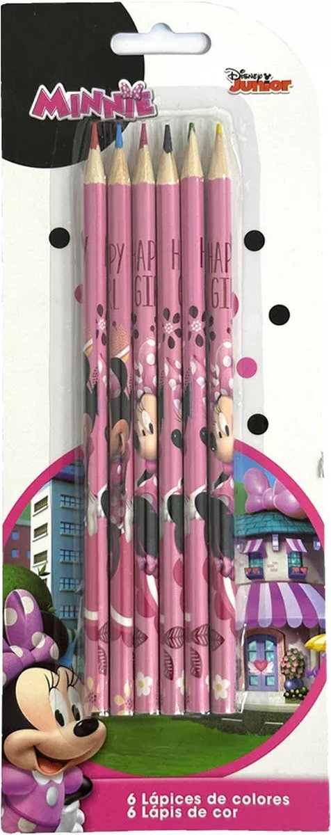 Disney Minnie Mouse Kleurpotloden (6 stuks)