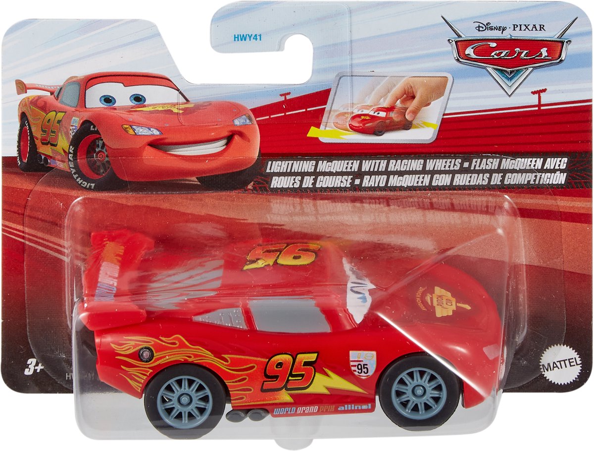 Cars Lightning McQueen voertuig - 8 cm - Schaal 1:43