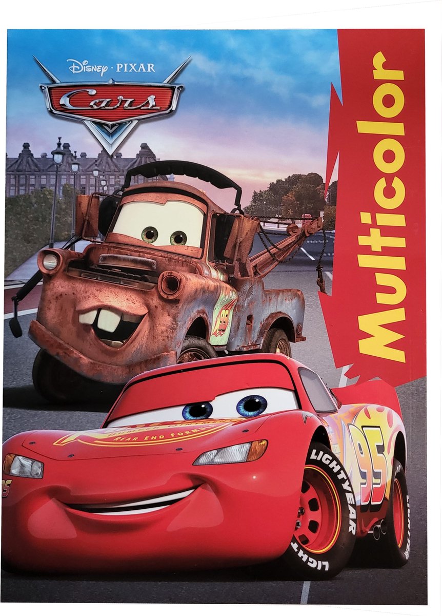 Disney Pixar Cars - Kleurboek - 17 kleurplaten - 17 illustraties met kleur - knutselen - kado - cadeau - verjaardag - Mqueen