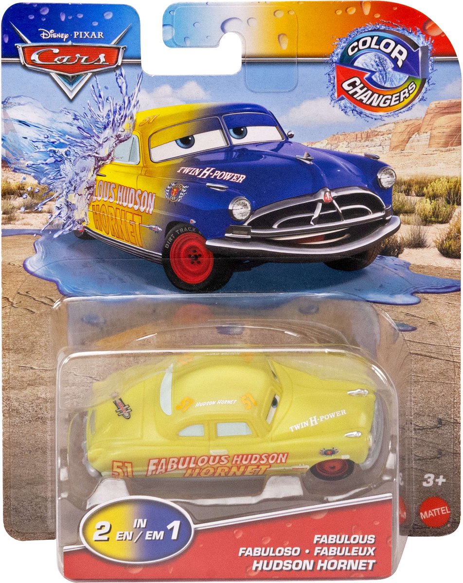 Disney Pixar Cars HRX42, Auto, 3 jaar, Kunststof, Blauw, Geel