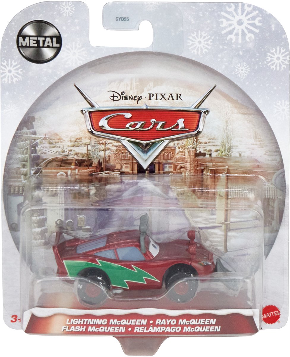 Disney Pixar Cars Wintertime Cruisers Lightning McQueen, Voertuig, 3 jaar, Metaal, Kunststof, Meerkleurig