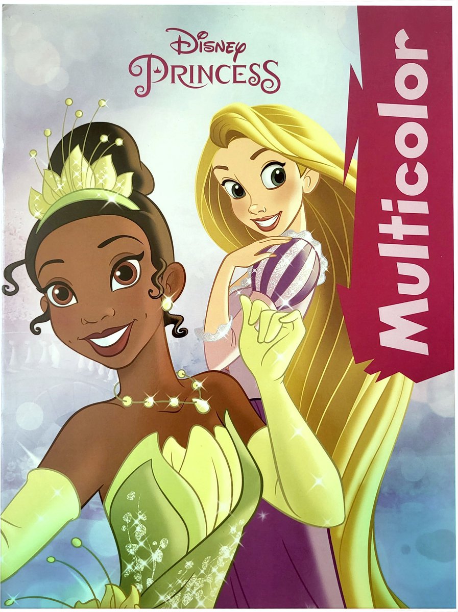 Disney Princess - Multicolor magenta - Kleurboek van 32 paginas waarvan 17 kleurplaten en voorbeelden in kleur - prinsessen - knutselen - kleuren - tekenen - creatief - verjaardag - kado - cadeau