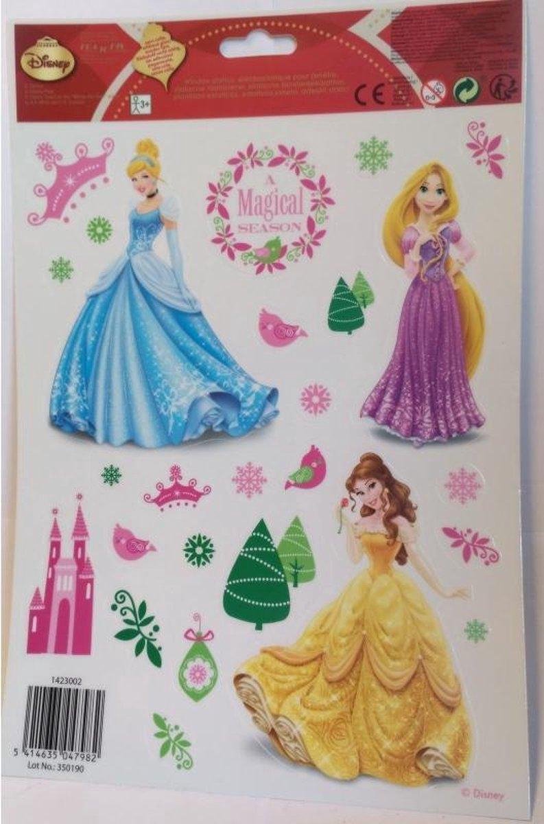 Disney Princess Kerst Raamstickers - Prinsessen - Meisjes