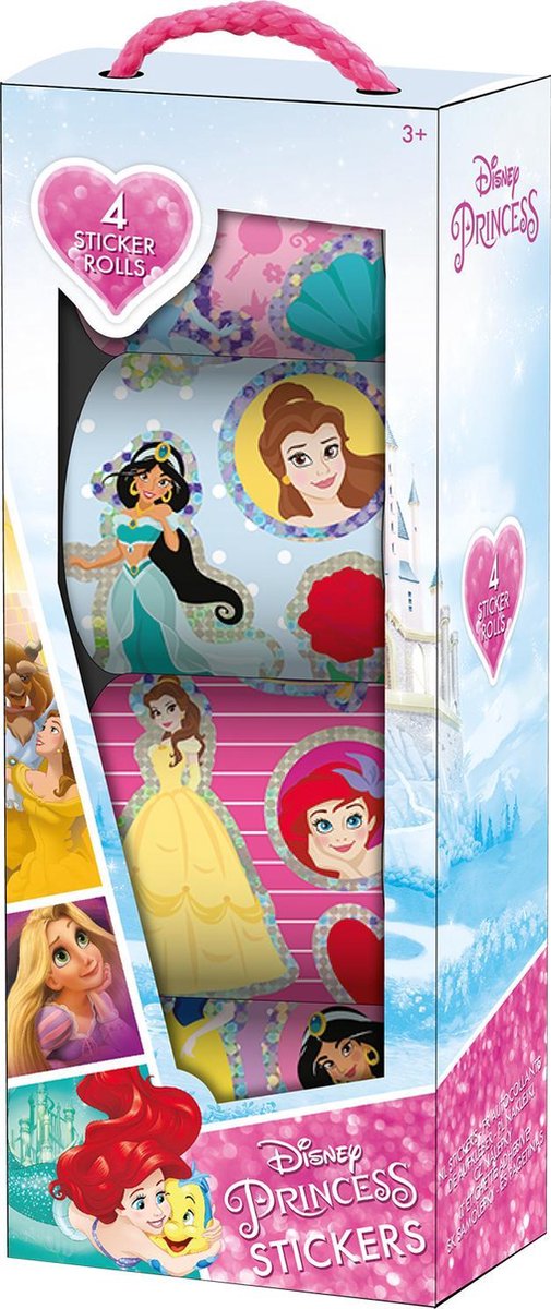 Disney Princess Stickers - Stickerbox - Stickerrollen - 4 rollen